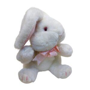 AMC Best Friends White Bunny Rabbit Secret Pocket Stuffed Animal Plush keychain